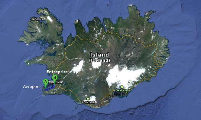 Islande map